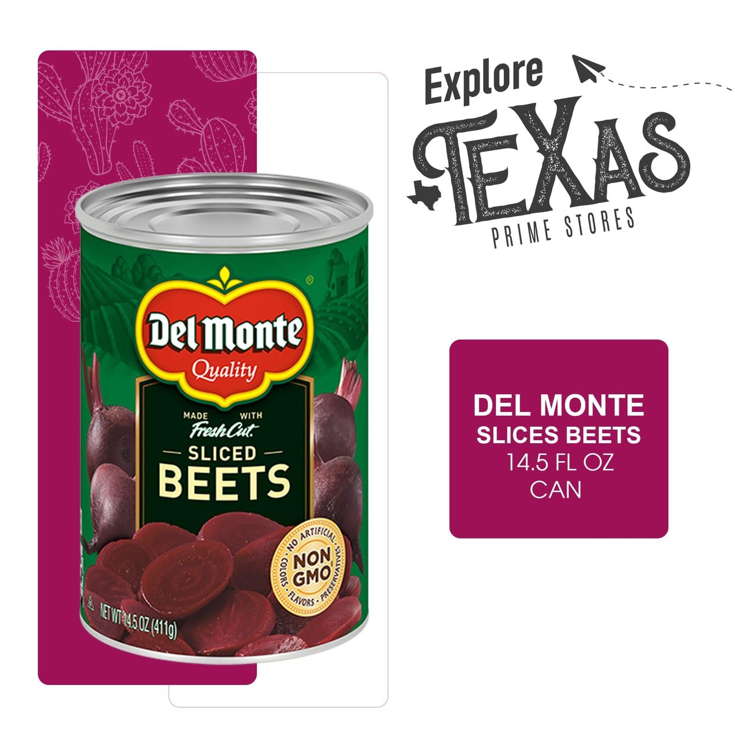 Del Monte - Lavinia Essentials Bundle: 12- Pack Of Sliced Beets Canned Vegetables 14.5 Oz Can + 1 Utility Prop