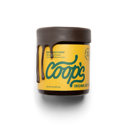 Coops Original Hot Fudge: Gourmet, All Natural, Handcrafted, Gluten Free, Non-GMO, Chocolate Ice Cream Toppings, Sundae, Desser