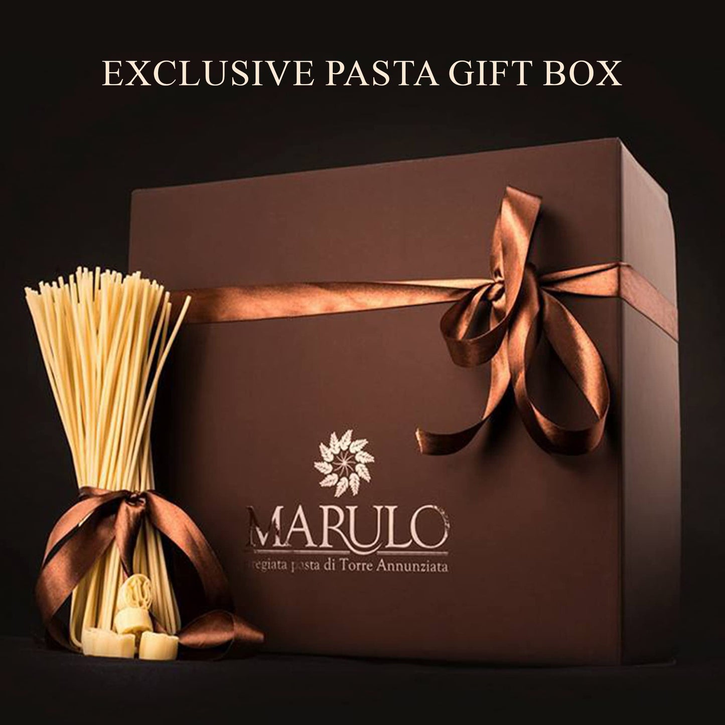 8 Pack, Artisan Italian Gourmet Homemade Pasta Gift Basket Box Set, Gourmet Bronze Cut Pasta Set, Luxury Gold Line Box, (Tagliat