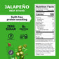 Country Archer Beef Jerky Sticks Jalapeno - Grass Fed Beef Sticks Individually Wrapped, Beef Sticks Bulk, Beef Jerky Snack Packs
