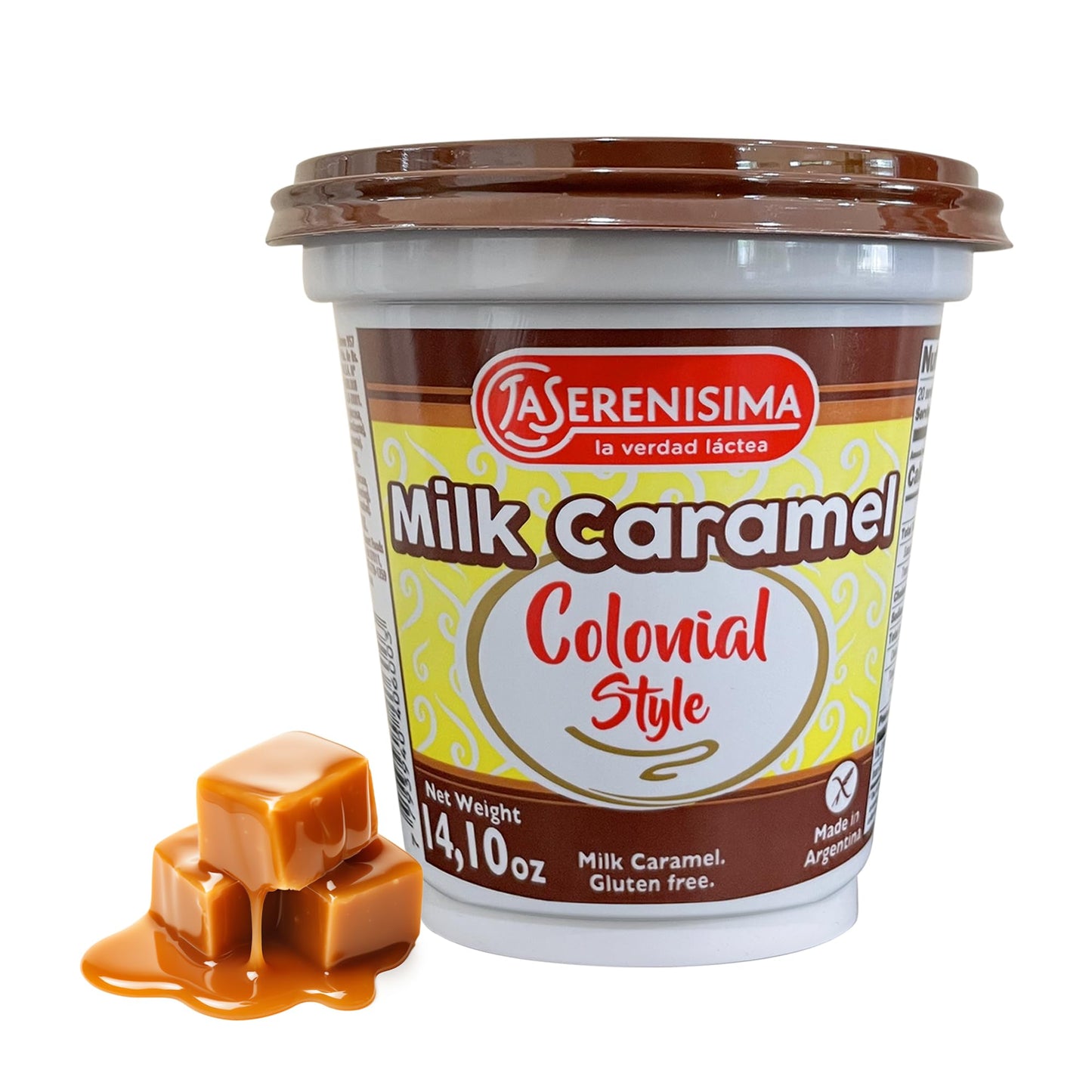La Seren?Sima Dulce De Leche - Authentic Milk Caramel Spread From Argentina - Gluten-Free Creamy Caramel Sauce For Baking  Desserts - Rich Flavor For Pancakes  Waffles - 14.1 Ounce