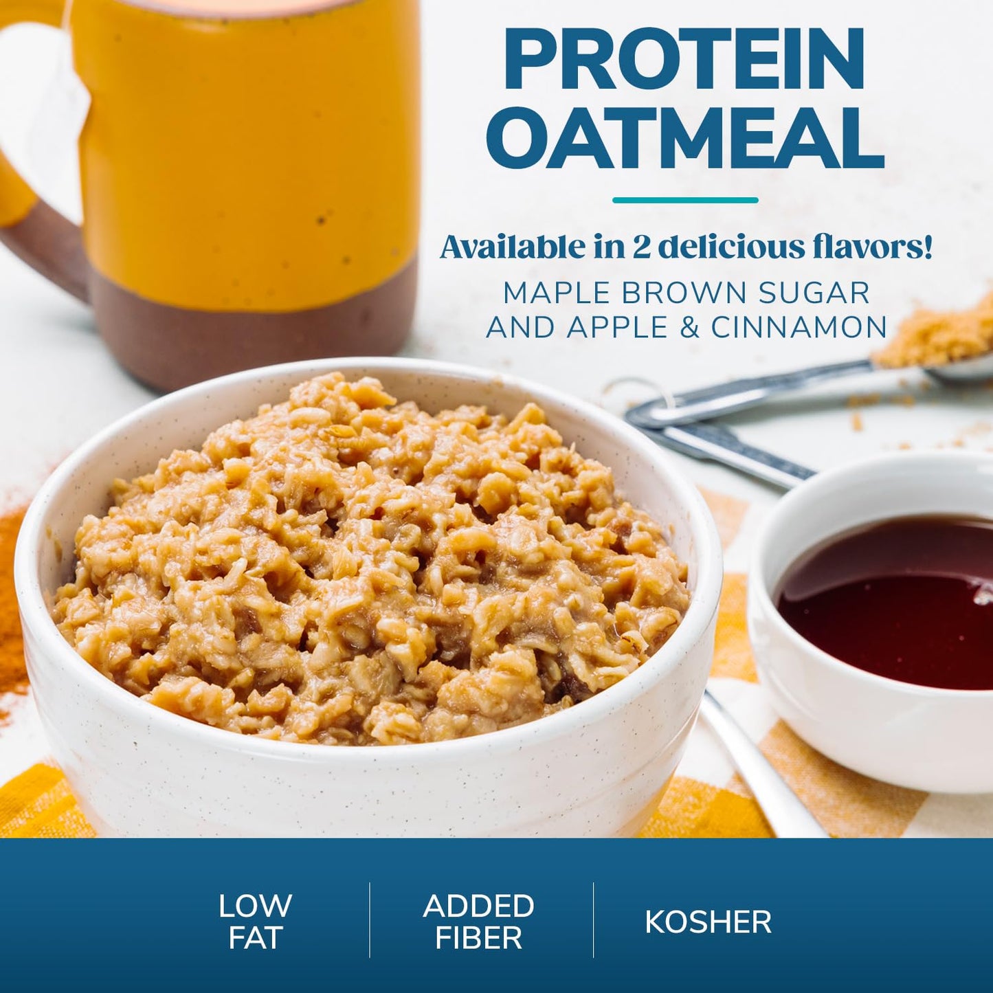 WonderSlim Instant Protein Oatmeal, Maple Brown Sugar, Gluten Free, Low Carb, Low Sugar (7ct)