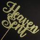 Heaven Sent Cake Topper For Baby Shower, Gender Reveal Party Decorations, Baptism Cake Decor (Gold)