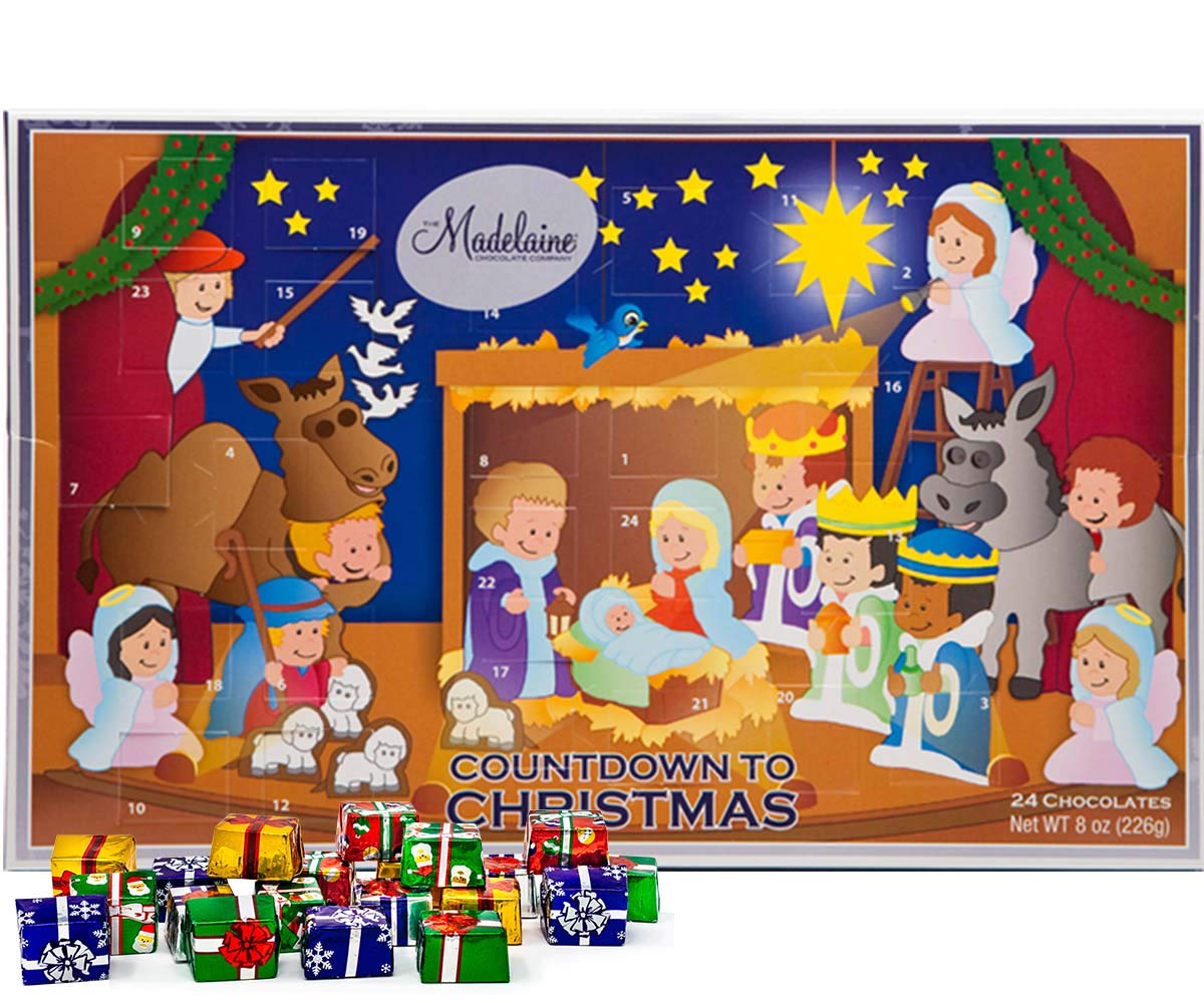 THE MADELAINE CHOCOLATE COMPANY Advent Calendar - 24 Milk Chocolates - 8oz - 2 Pack