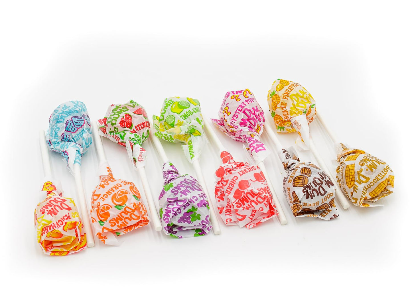 Dum Dums Original Mix Lollipops 1 Lb - Bulk Bag, Suckers Hard Candy, Gluten Free Candies, Assorted Flavors, Individually Wrapped