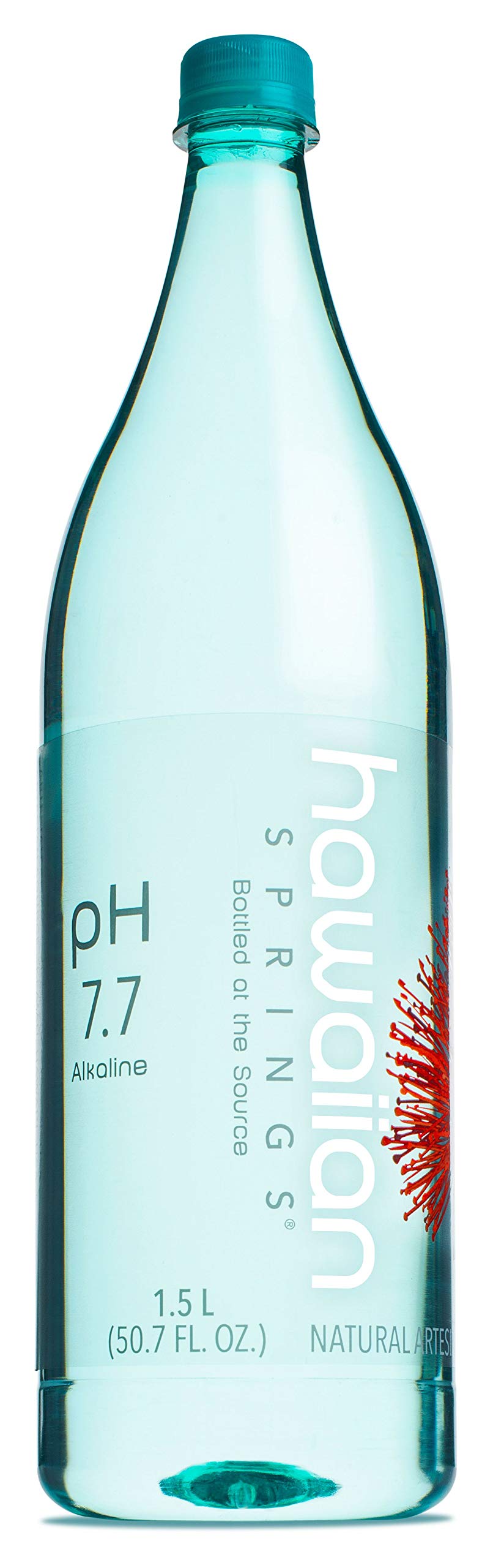 Hawaiian Springs- Natural Artesian Bottled Water | Volcanic Enhanced Alkaline Electrolytes | Sourced On Big Island  Hawaii | 1.5L (Pack Of 12)