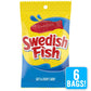 Deal Society Soft & Chewy Red Fish Candy, 8 oz Bags, 6 Pack – Classic Gummy   for Parties and Snacks