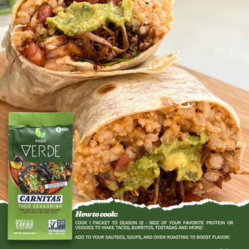 Todo Verde Carnitas Taco Seasoning Packets - Vegan, Gluten Free - 0.6 Oz (Pack of 3)