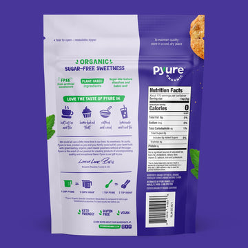 Pyure Organic Stevia Blend Granulated All-Purpose - White Sugar Substitute, Zero Carb, Zero Sugar, Zero Calorie, Plant-Based Ste