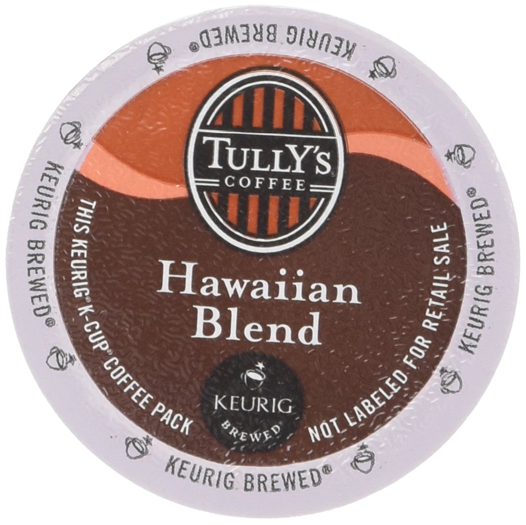 TULLYS Coffee Hawaiian Blend K-Cup Pods - 48 Count, Compatible with KEURIG Brewers