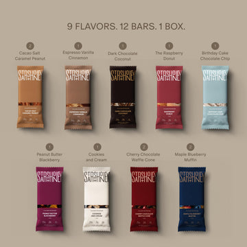 Stars + Honey Protein Bars- Flavor Variety,15g Protein, 2g Sugar, w/ Collagen Keto Friendly Snack - Gluten, Dairy, & Soy Free -