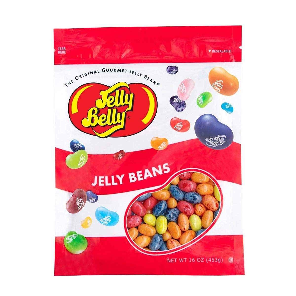 Jelly Belly Smoothie Blend Jelly Beans Mix - 1 Pound (16 Ounces) Resealable Bag - Genuine, Official, Straight From The Source