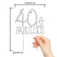 Hatcher lee 40th Birthday Cake Topper - Bling Crystal Rhinestone Silver Decoration