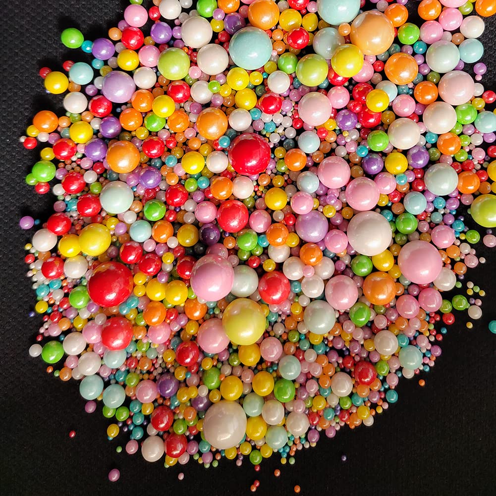 Eastron Edible Mixed Pearl Sugar Sprinkles Candy Mixing Size Baking Cake Decorations Cupcake Toppers Cookie Decorating Celebrati