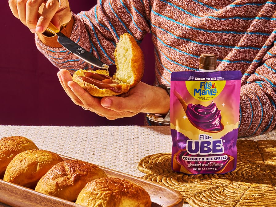 Fila Manila Ube Coconut Spread - Vegan, Gluten Free, Dairy Free - 5.8 OZ Pouch - 3 Pack