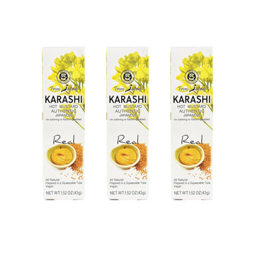 Japanese Authentic Karashi Hot Mustard - 1.52 oz - Set of 3 - All Natural, Vegan, No Additives - Product of Japan