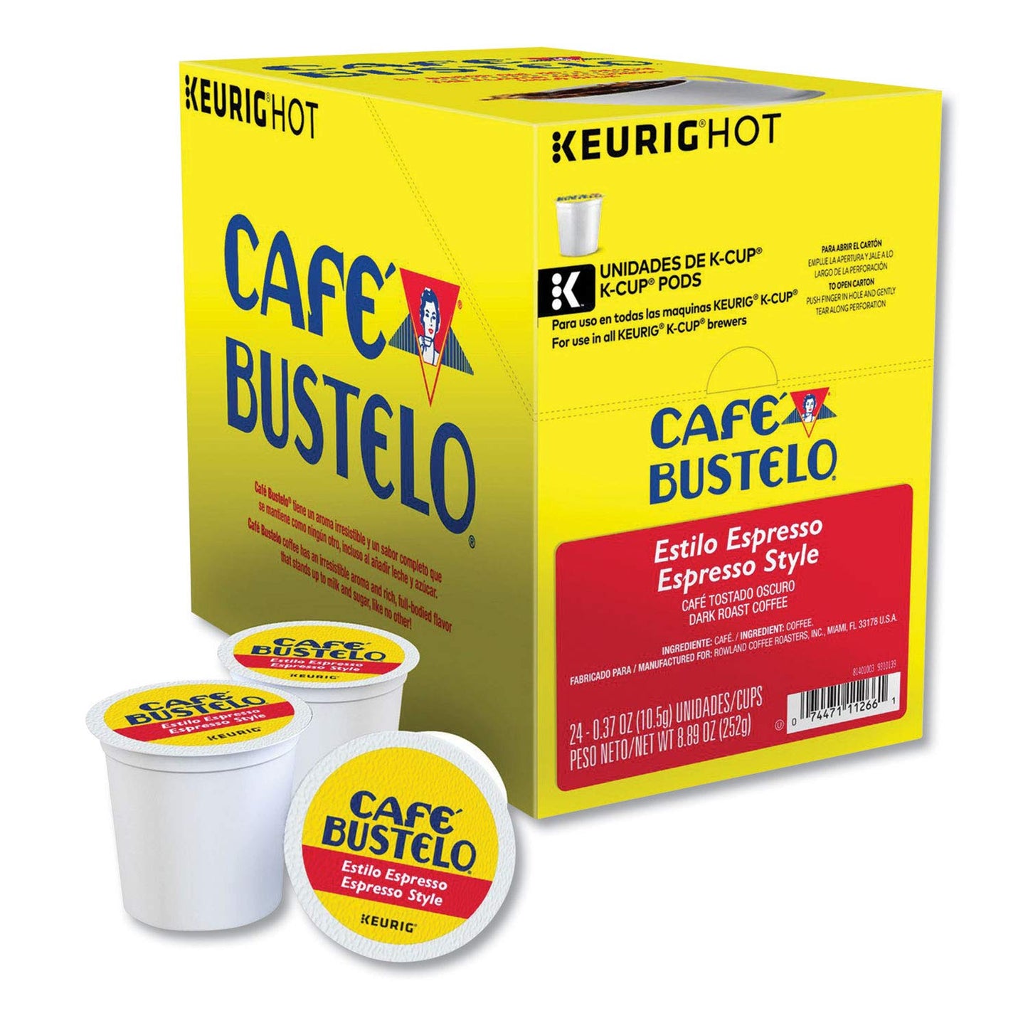 Cafe Bustelo Espresso Style K-Cup Pods for Keurig, 96 Count, Pack of 1