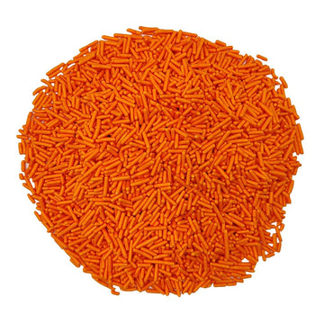 Homankit Orange Jimmies Sprinkles Edible Sprinkle Candy Soft Jimmies Toppings For Ice Cream, Cupcake, Cake, Cookie, Dessert Deco