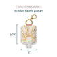 Studio Oh! Hand Sanitizer Holder With Travel Bottle Refillable Mini Bottle In Sunny Skies Ahead With Portable Keychain Holder Ke