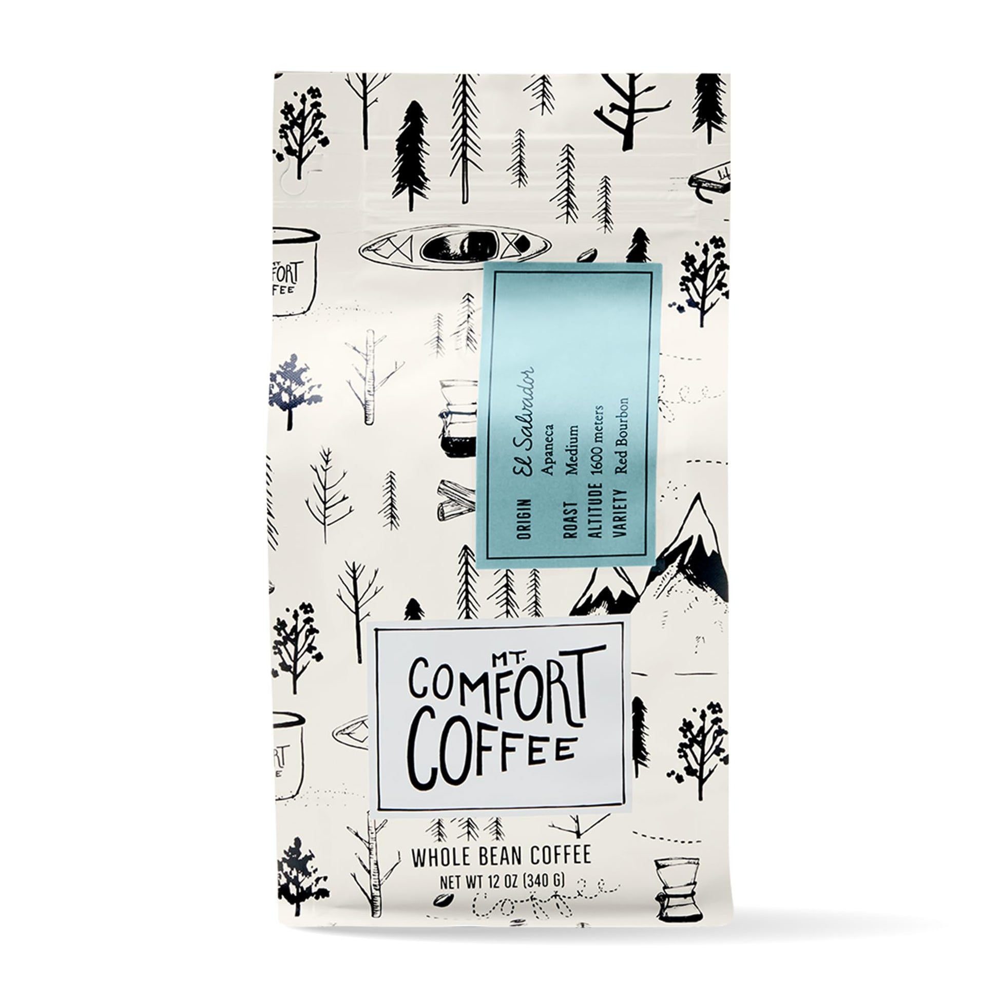 Mt. Comfort Coffee El Salvador Medium Roast, 12 Ounce - Locally Sourced From Local, International Coffee Farms - Roasted Whole B