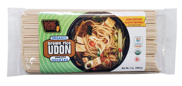 Organic Planet Organic Brown Rice Udon Noodles, Japanese Style Asian Pasta, Kosher, Vegan, 7 oz