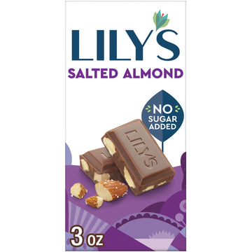 Lilys Sweets, Salted Almond Milk Chocolate Bar, 3 Oz