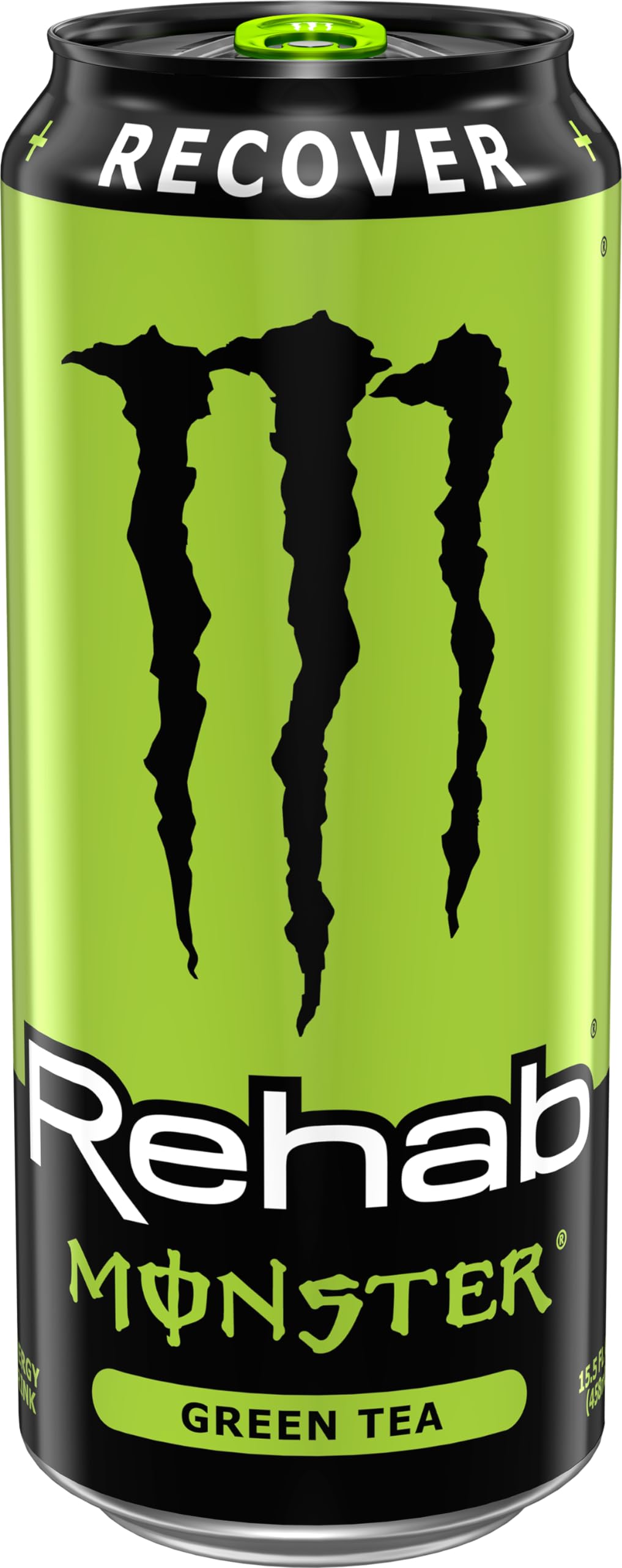 Monster Energy Rehab Iced Tea - Green Tea + Energy, 15.5 Oz, Pack of 15