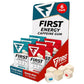 FIRST ENERGY GUM Caffeine Gum Variety Pack, Sugar-Free, Fast-Acting Focus & Energy, 6 Pack of 10 Pieces, Fresh & Sweet Mint