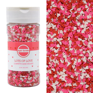 Mystic Sprinkles Valentine's Day Sprinkle Mixes (Lots of Love Mini Hearts 2.6oz)