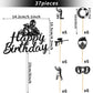 37 Pieces Paintball Cupcake Toppers Happy Birthday Silhouette Cake Topper Paintball Theme Glitter Cupcake Topper Paintball Handm