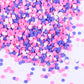 Edible Confetti Sprinkles For Cake Decorating, Round Sprinkles, Purple, Pink And White Sprinkles For Baking, Cupcakes, Macarons,