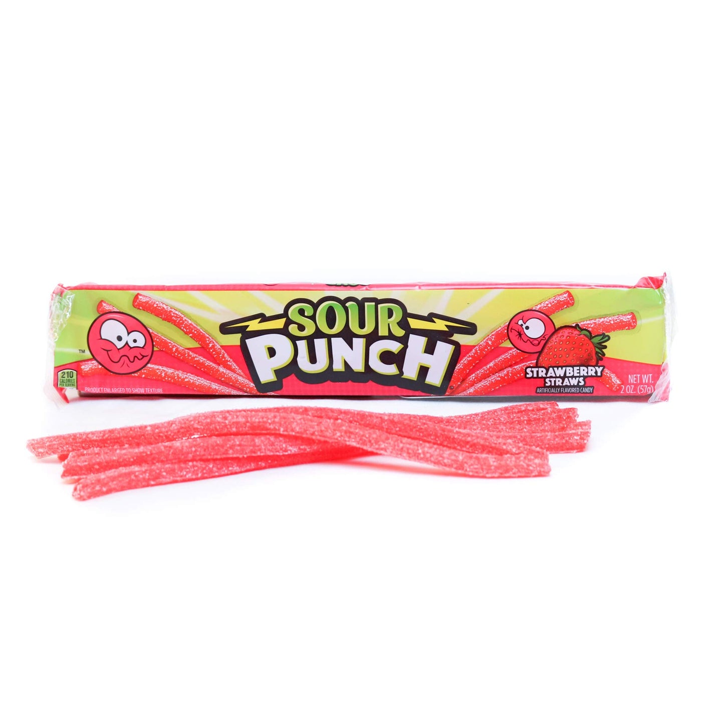 Sour Punch Strawberry Sour Straws 2Oz Tray (Pack Of 24)