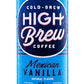 High Brew Coffee, Cold Brew Coffee, Mexican Vanilla, 8 Fl Oz, Ready-To-Drink (Pack Of 12)