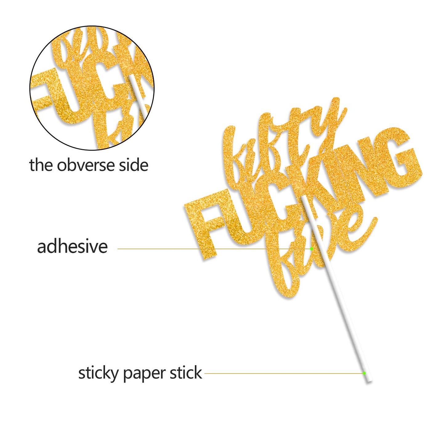 Fifty Five Gold Glitter Cake Toppers 55 Years Old 55Th Birthday Anniversary Party Decorations Supplies