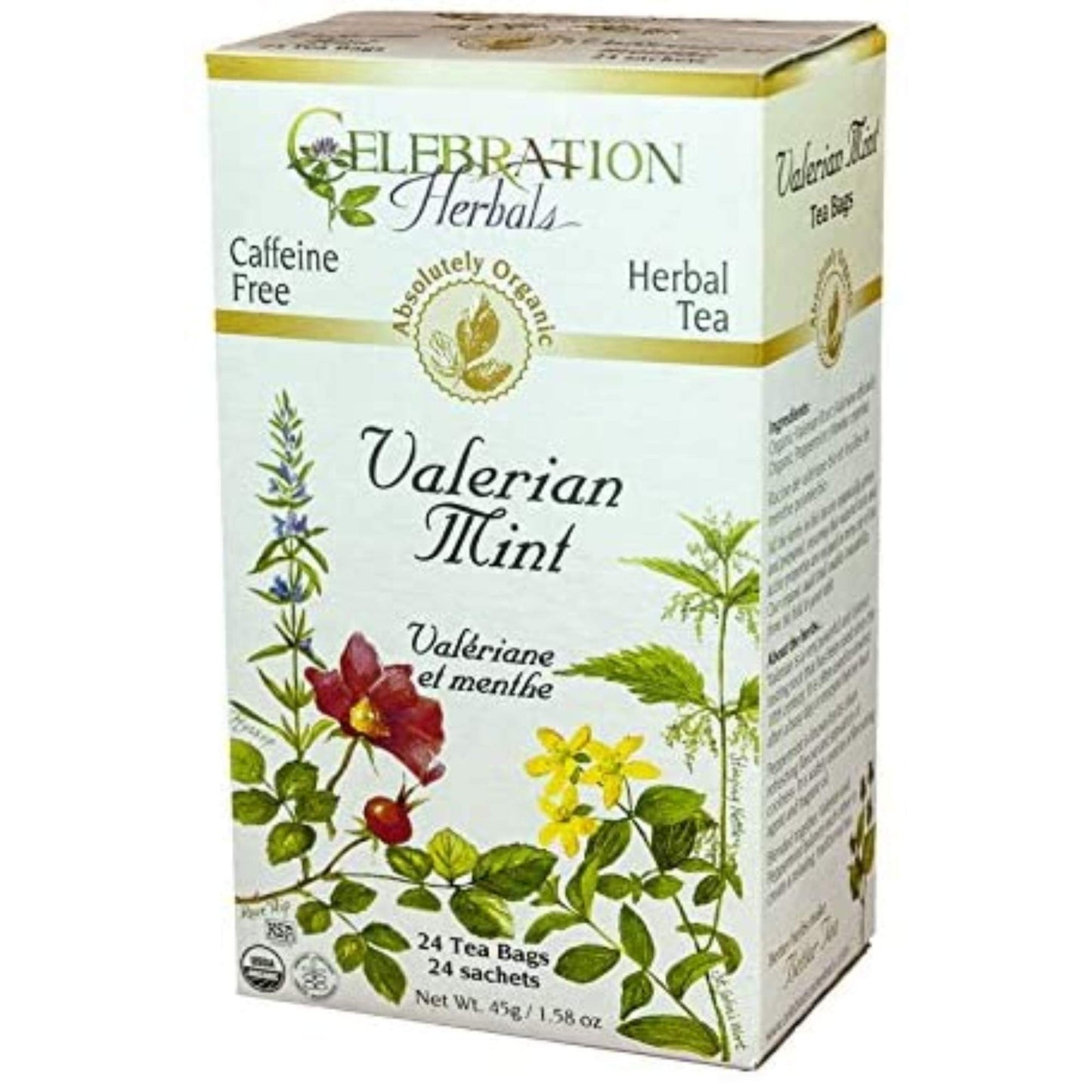 Celebration Herbals Organic Valerian Mint Tea, 24 Ct
