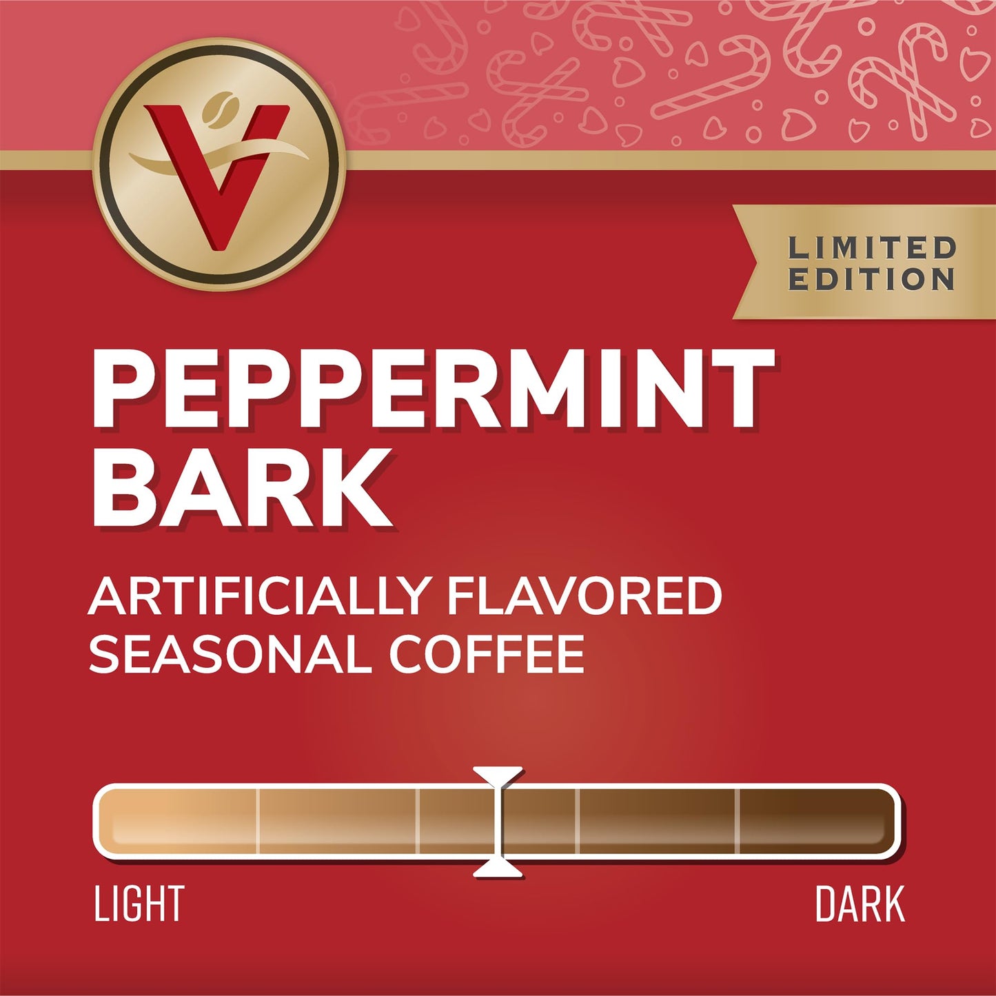 Victor Allens Coffee Peppermint Bark Medium Roast Single Serve Pods 32 Count Brown