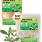 Yerba Mate Tea - Green Cut & Sifted - Unsmoked Energy Boost - 300 Tea Bags - Packed with Nutrients - Your Perfect Coffee Replace