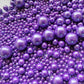 Eastron Edible Purple Pearl Sugar Sprinkles Candy Mixing Size Baking Cake Decorations Cupcake Toppers Cookie Decorating Celebrat