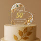50th Wedding Anniversary Acrylic Cake Topper  50 th Anniversary Decorations  50 Wedding Topper  50 Years Of Married Gifts (50th Anniversary Cake Topper)