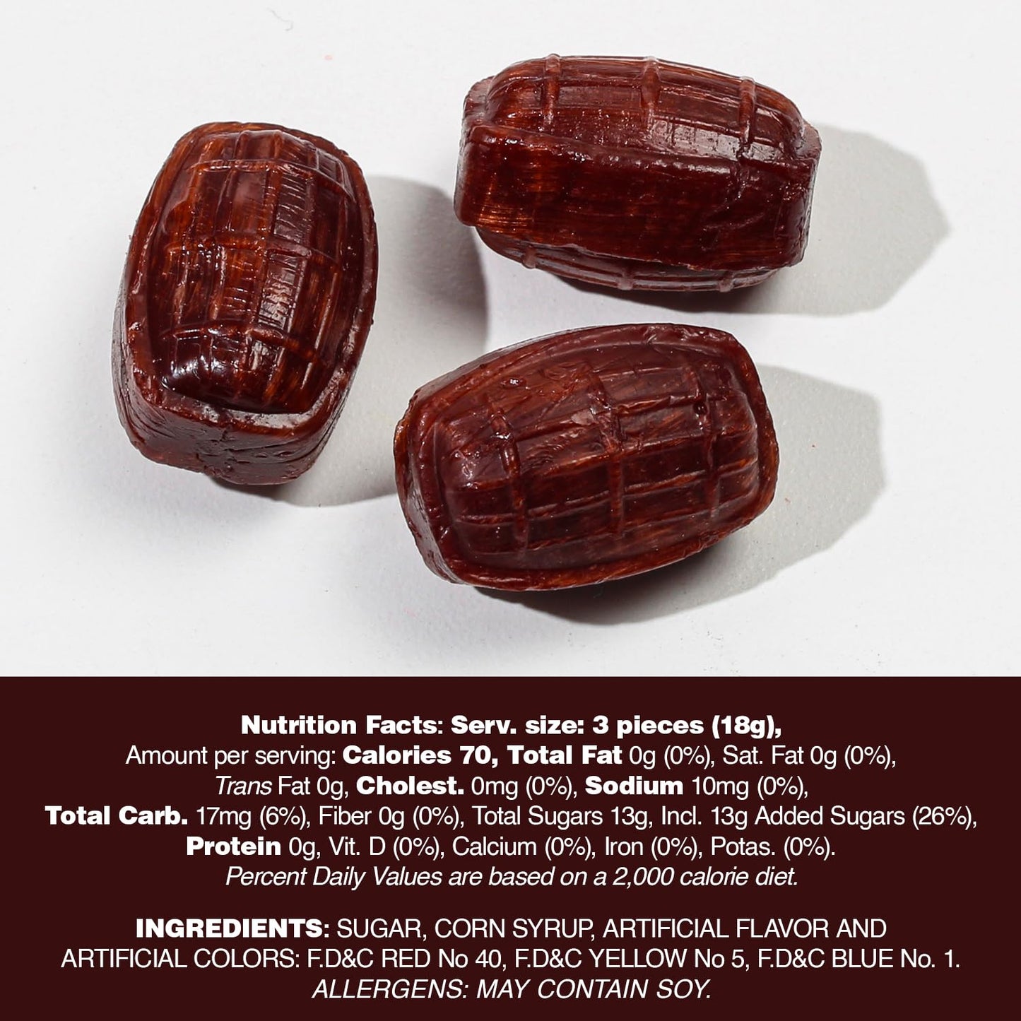 Root malt-inspired Barrels Hard Candy - 6 Pounds - Bulk Rootmalt-inspired Candies - Individually Wrapped Old Fashion Nostalgic Hard Candy - Classic Root malt-inspired Candies - Retro Brown Bulk Candies for Buffet