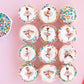 Keaziu 40PCS Edible Cupcake Toppers Ballerina Tutu Picks 2x0.05 Pink Purple Blue Green for Wedding Baby Shower Birthday Party