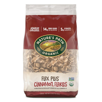 Nature'S Path Flax Plus Cinnamon Flakes Cereal, Healthy, Organic, Gluten-Free, 32 Ounce (Pack Of 6)