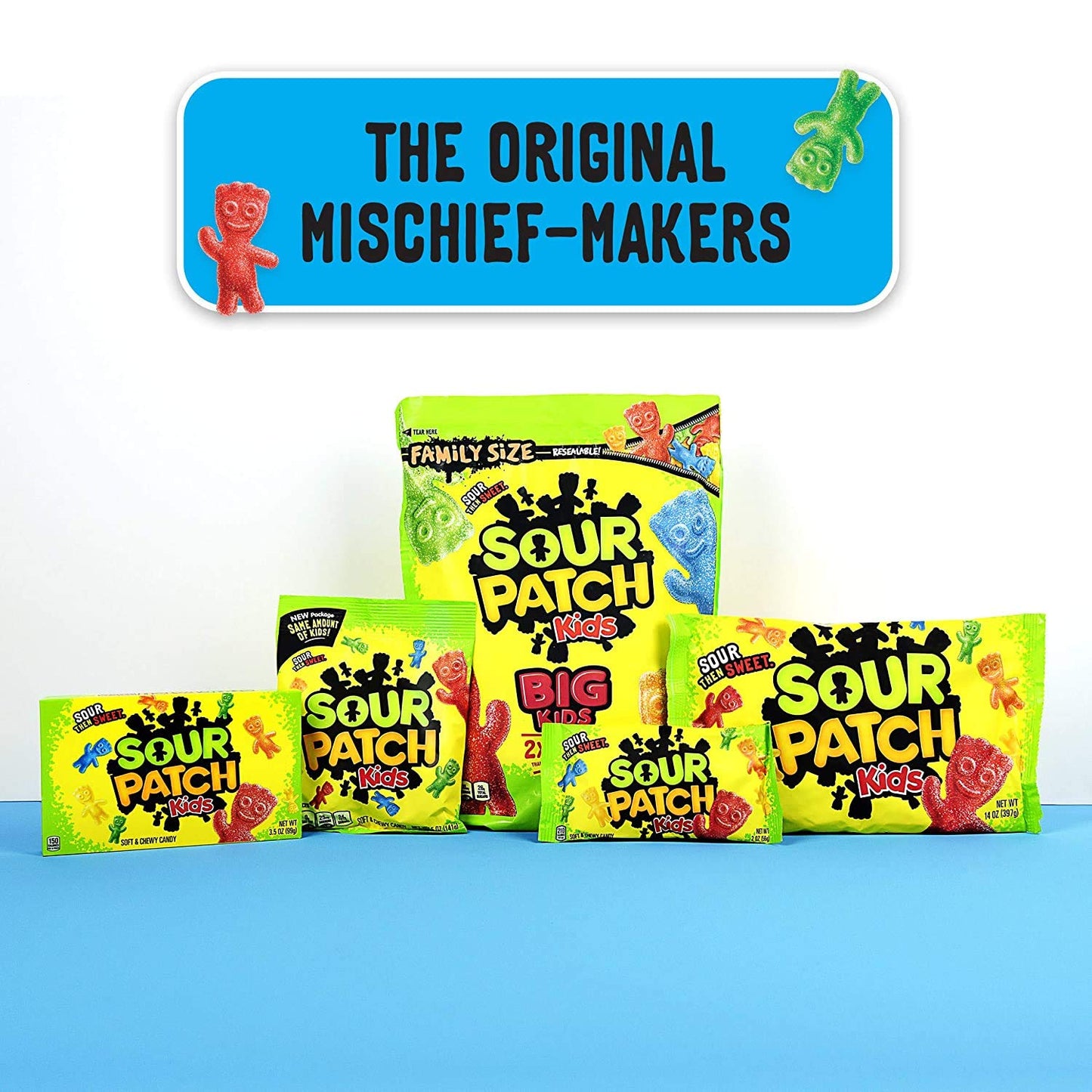 Sour Patch Kids Soft & Chewy Candy, Family Size, 1 Lb 14.4 Oz
