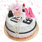 Chunful 10 Pcs Makeup Cake Topper Set, Resin Birthday Decorations, Pastel Color, Bridal Shower & Spa Theme Party Supplies