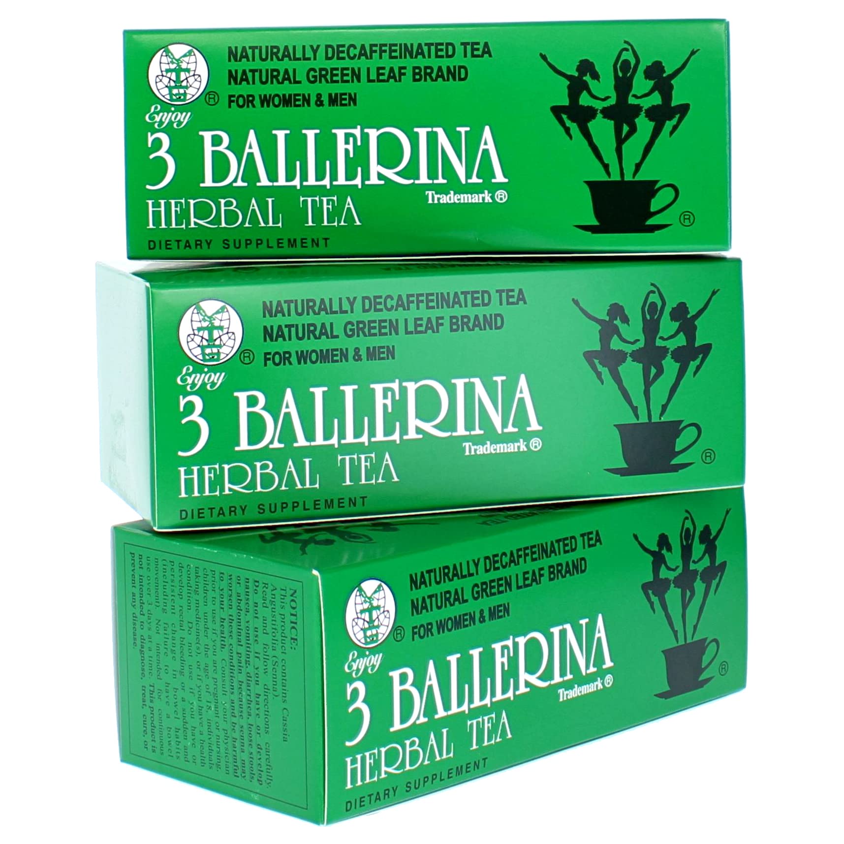 3 Ballerina Tea Dieters Drink Extra Strength, 18 Count Pack of 3, Model 1387