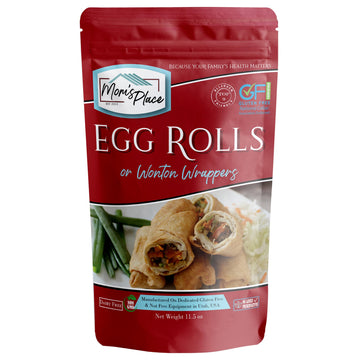 Moms Place Gluten Free Egg Rolls or Wonton Wraps Mix, Vegan, Nut Free, Dairy Free & Soy Free, 16 Servings, 11.5 oz