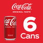 Coca-Cola Soda Soft Drinks, Classic Cola Mini Cans, 7.5 fl oz, 6 Pack, Rich Brown