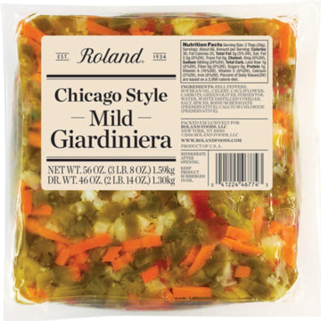 Roland Foods chicago Style Mild giardiniera Italian Pepper Relish Sourced in the USA 56-Ounce Pouch