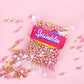 Valentine Sprinkles For Cake Decorating 7 Ounce Rose Gold Pink Sugar Pearl Metallic Sprinkles For Cupcake Toppers, Cookies, Ice