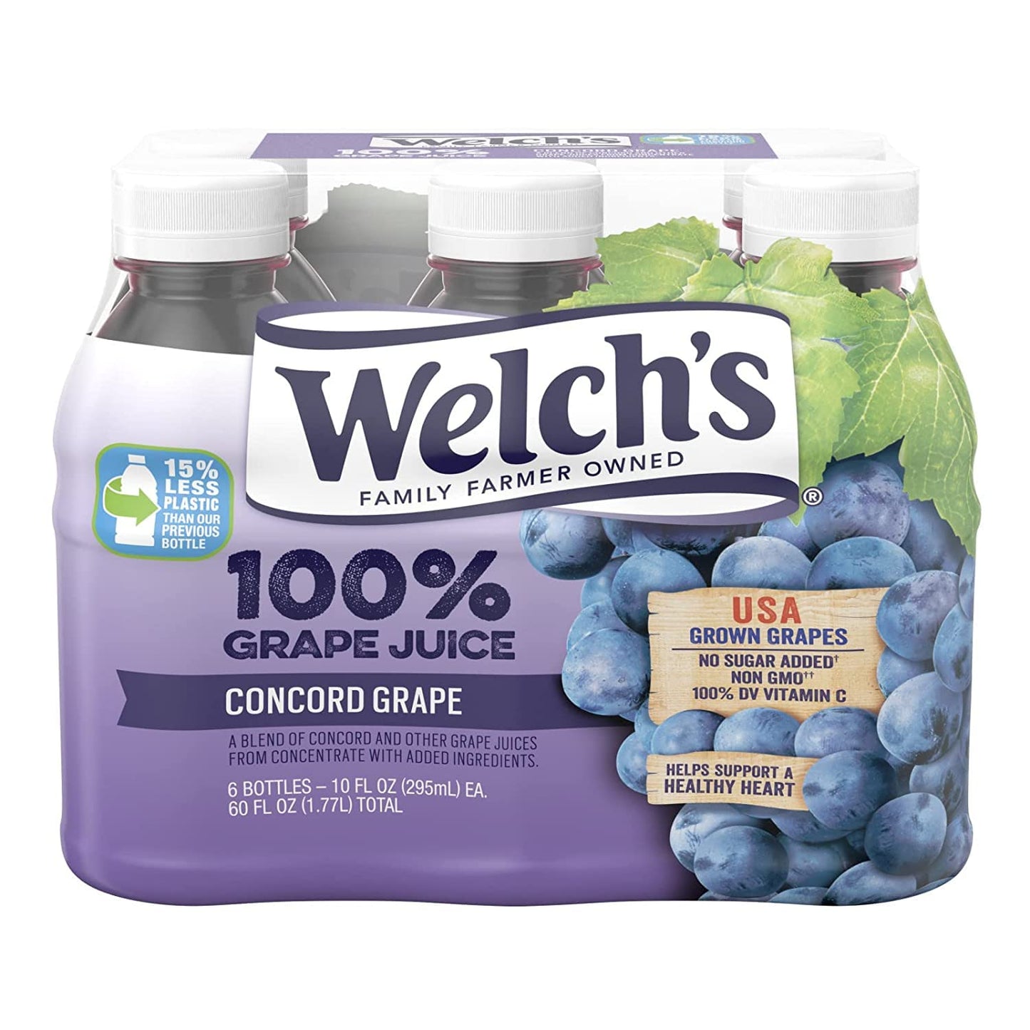 Welch'S 100% Grape Juice, 6-10 Oz. Cans (Pack Of 4)